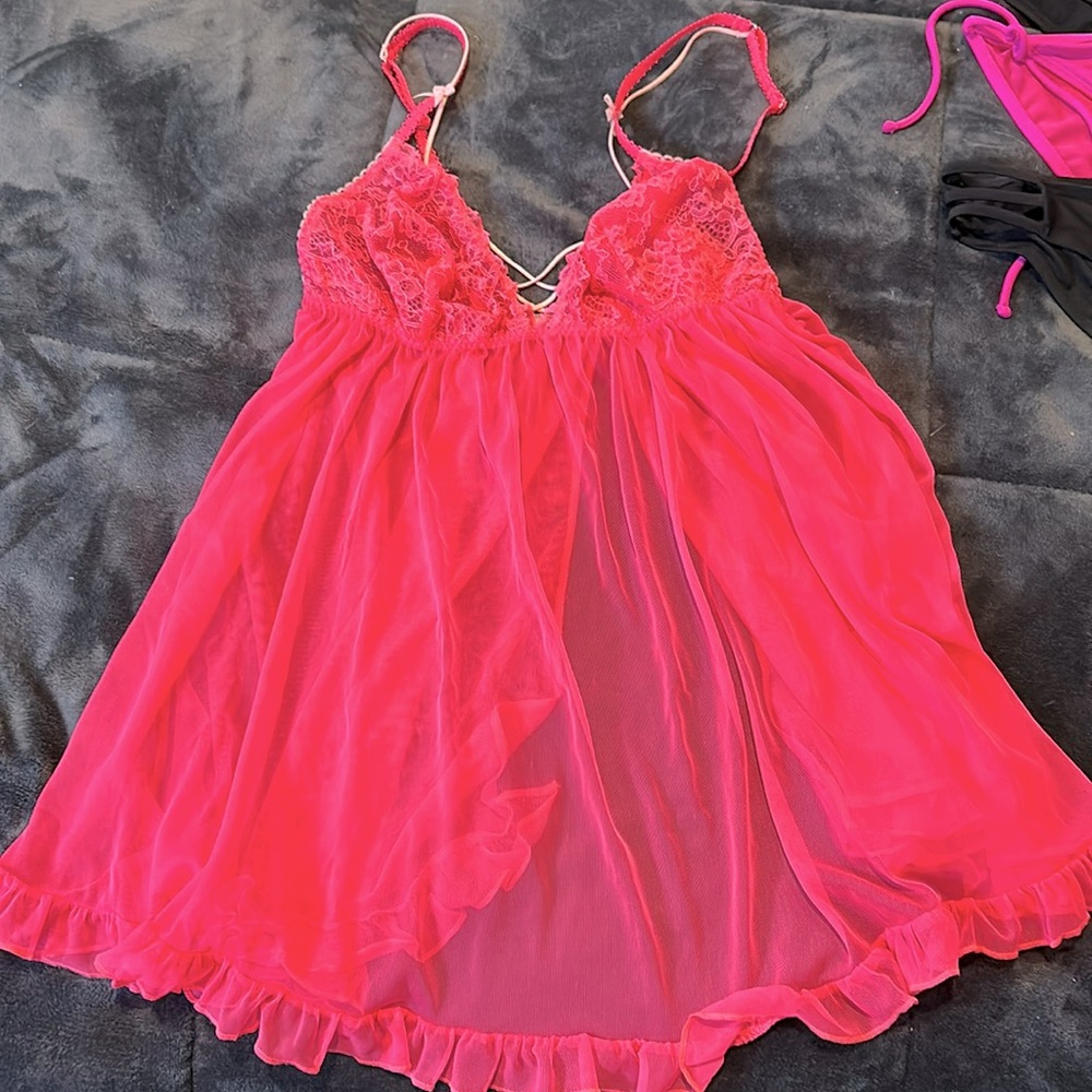 Victoria’s Secret Dream angels pink sheer babydoll